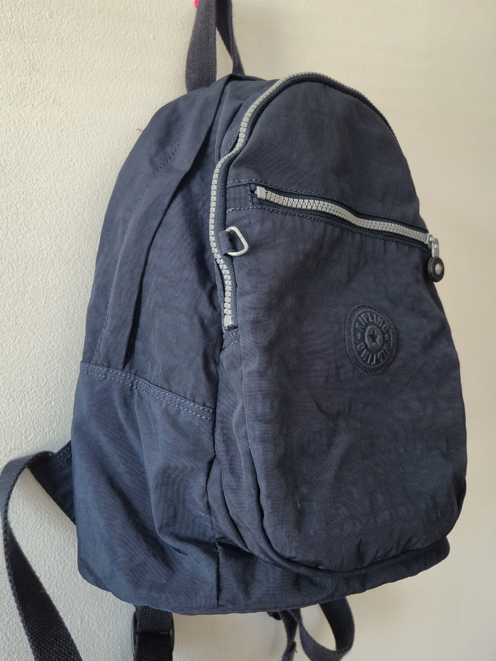 Kipling Navy Blue Nylon Small Backpack City Travel Bag - Picture 3 of 12